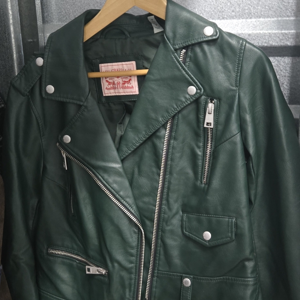 LevisGreen Leather Jacket